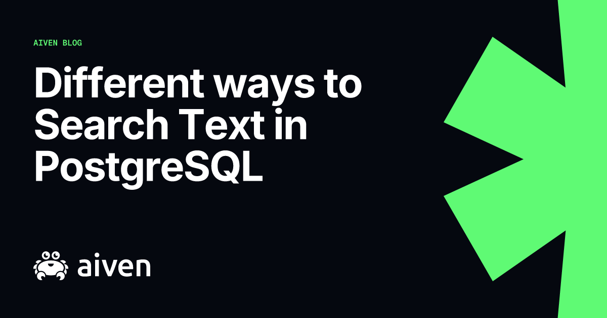Different ways to Search Text in PostgreSQL